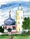 Мечеть с минаретом (акварель) Гаврилов Алексей